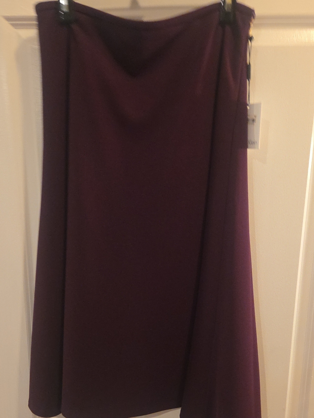 Calvin Klein A Line Skirt in Deep Plum